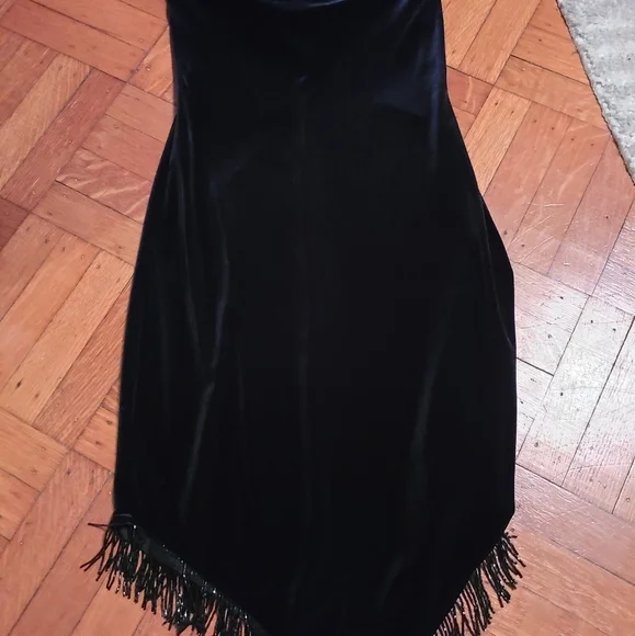 Arden B, Velvet vintage strapless dress - Picture 5 of 8